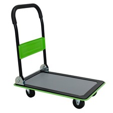 Flatbed Cart 330lb Capacity 360° Wheels Foldable Hand Truck