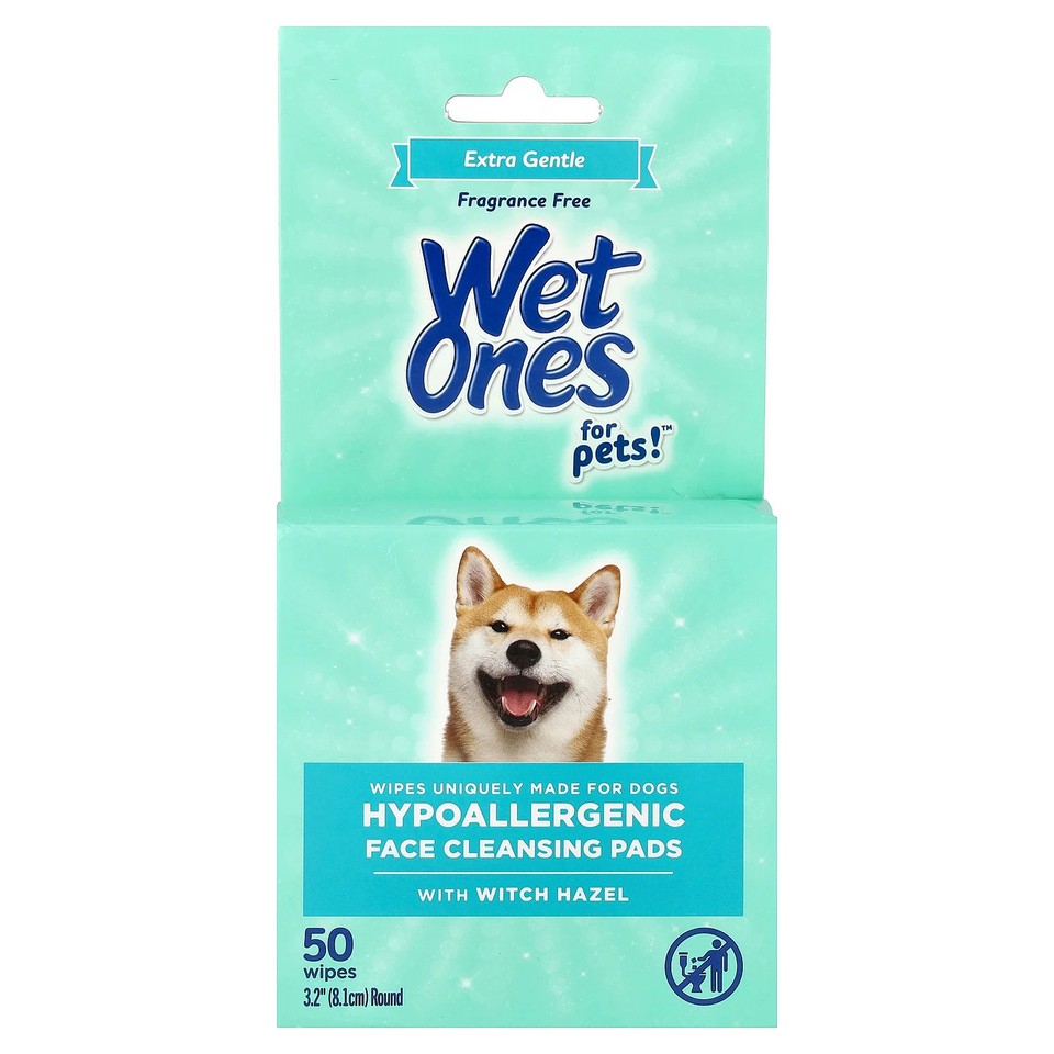 For Pets!™, Hypoallergenic Face Cleansing Pads With Witch Hazel, For Dogs,