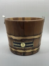 Sterling Richmond Cedar Works 5 Quart Ice Cream Freezer Maker Cedar Bucket Only