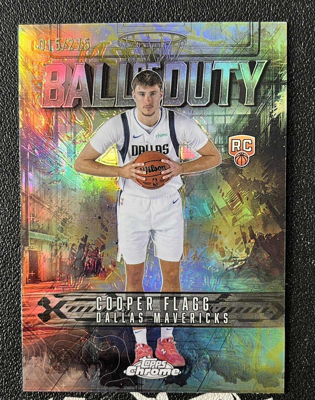 2025-26 Topps Chrome Cooper Flagg RC Rookie Ball of Duty Yellow /275