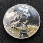 1962 Proof Franklin Half Dollar - Mirror Finish - 90% Silver - Light Toning - BU