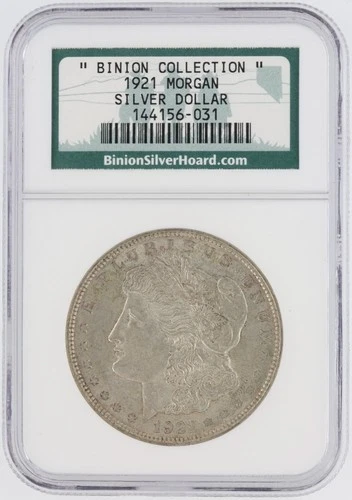 1921 Binion Collection Morgan Silver Dollar NGC AU53 S$1 Philadelphia Minted