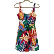 Bailey 44 Sport XS Multicolor Sport Leaf Print Cutout Back Shelf Bra Mini Dress