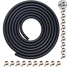 Fuel Line For Small Engines Mini Bike Mowing Machine 1/4 in ID 10 Feet 20 Clamps