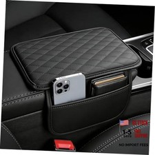 Center Console Cover with 2 Storage Bags, Universal Arm Cover for Car Pad black