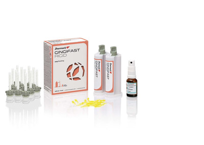 Zhermack Gingifast Rigid Easy Finishing Dental VPS 2 x 50mL Cartridges with Tips