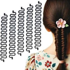 5 Pcs Hair Braiding Tool with Hook, Magic Twist Roller Bun Maker, DIY Hair Styli
