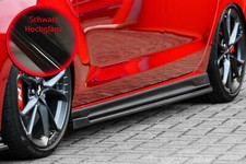 Bi Seitenschweller mit Wing vorne ABS für Hyundai I30 N Facelift Schwarz Glanz