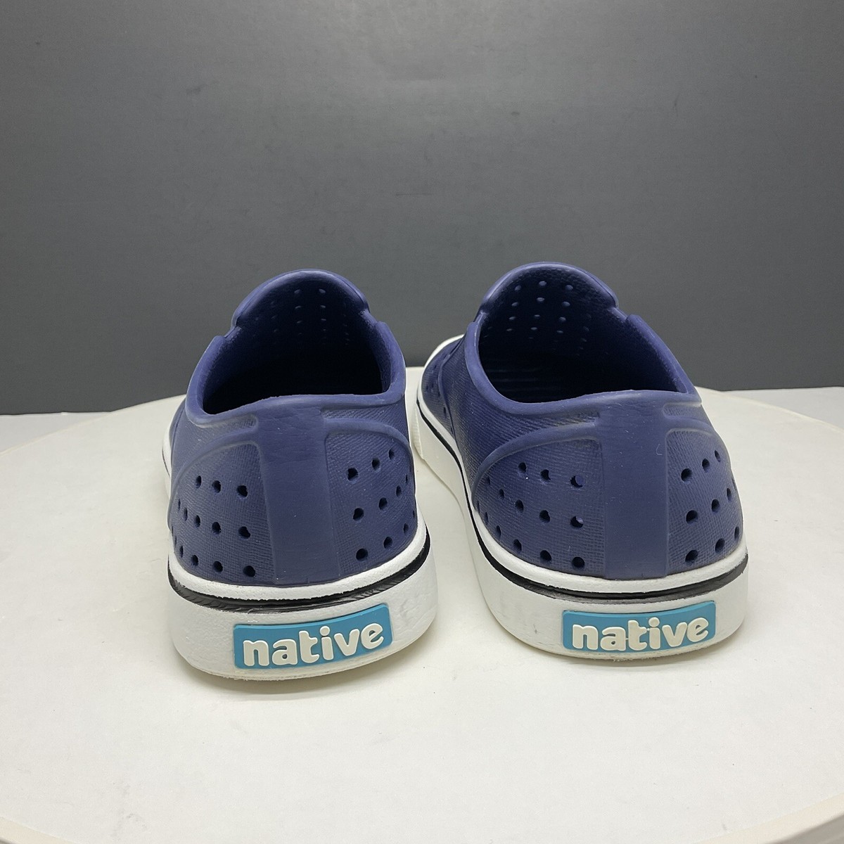Native Miles Shoes Womens 7 Mens 5 Regatta Blue Shell White  display picture 1