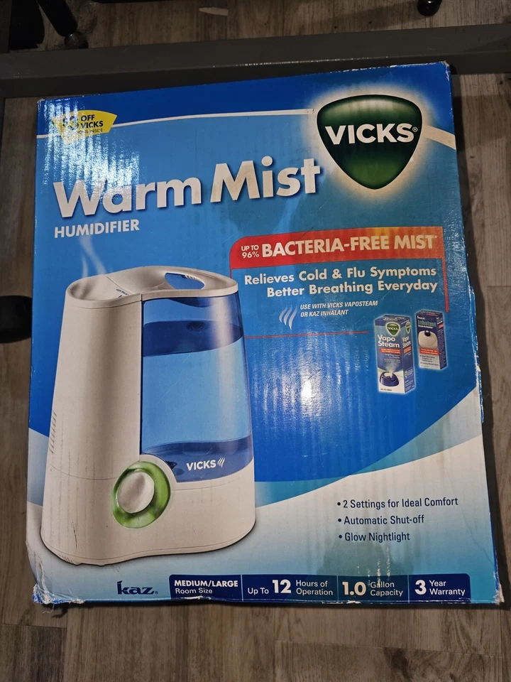 Vicks Warm Mist Humidifier 1 Gal Tank for Small to Medium Rooms - Image 3 of 3