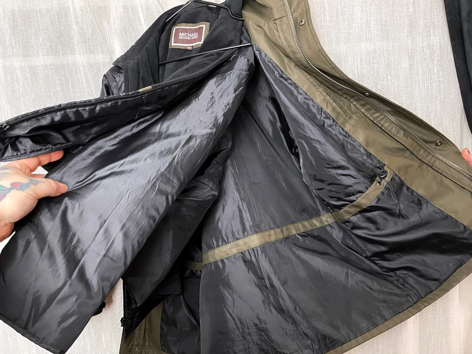 MICHAEL KORS 2-Layer Field Jacket (Military Green, Size: Small) - Image 3 of 4