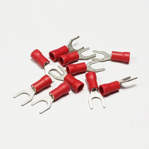 Fork Terminal Insulated Connector Terminals Crimp Electrical Red Blue Yellow - Picture 3 of 26