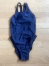 Navy Speedo One Piece Swimsuit Girls Size 12
