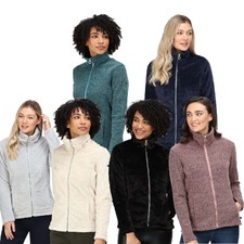 Regatta Womens Heloise Fluffy Fleece Jacket Mock Neck Soft Full Zip