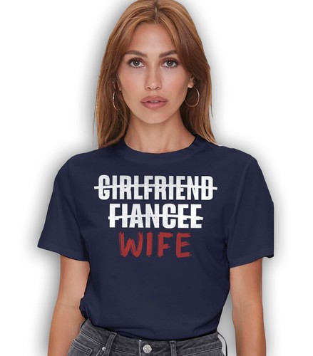 Just Married Shirt Wedding Anniversary Gift For Wife T-shirt - Picture 7 of 14