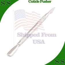 CUTICLE PUSHER Professional Stainless Steel Tool Dual Manicure Gel Polish Clean