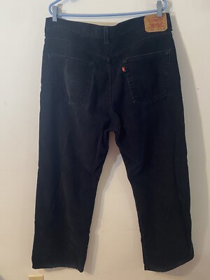 LEVI’S 569 loosestraight corduroy W34L30 Levis 569 Corduroy Pants Size 38W X 30L Black Loose Straight