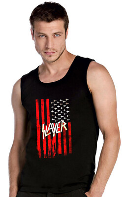 Slayer Rock Music Logo  Ärmellos T-Shirt Top Tank Schwarz -21024 -SW