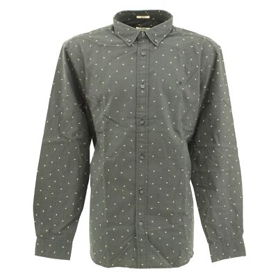  WRANGLER Herren langarm Hemd Baumwolle Regular Fit schwarz mit Uniprint 30237