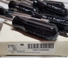Vintage Xcelite HS6 3/16 HEX NUT DRIVER**USA**NEW OS**VERY NICE AND LOW PRICE