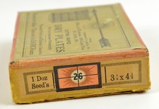 SEED  S PHOTOGRAPHY DRY PLATES 3 1/4 x 4 1/4" box of 12