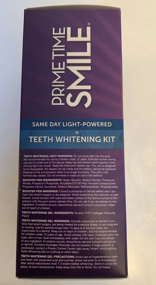 KIT DE LUZ CLAREADORA DENTES PRIME TIME SMILE lacrado - Imagem 4 de 4