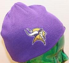 REEBOK, TEAM APPAREL, VIKINGS PURPLE ACRYLIC BEANIE W/LOGO, YOUTH XL 18/20 18