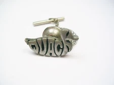 Vintage Tie Tack with chain Quack Decoy Corporation Tie Pin Necktie Accessory
