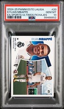 2024 PANINI ESTE LALIGA EA SPORTS ULTIMOS FICHAJES #20 KYLIAN MBAPPE PSA 10