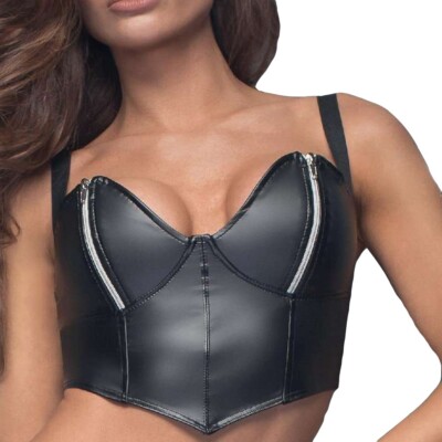 Women Sexy Leather Crop Top Lingerie, Comfortable Hot Leather Biker Bralettes | eBay Women Sexy Leather Crop Top Lingerie, Comfortable Hot Leather Biker Bralettes | eBay