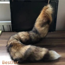 28"47"39" Real Sun Fox Fur Tail Real Fox Fur Keychain Pendant Party Cosplay Toys