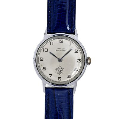Timex Sprite American Scouts Badge Watch 1970 Silver Dial Manual Movement