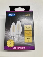 Xavax Led-Filament E14, 470Lm Ersetzt 40W, Kerzenlampe, Warmweiß (112616)