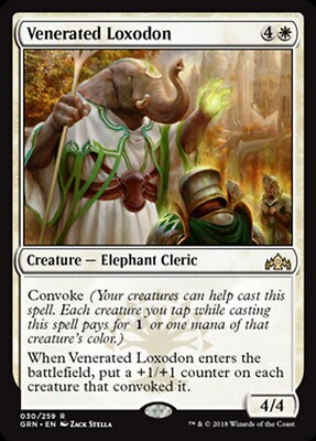 MRM ENGLISH Venerated Loxodon - Loxodon v��n��r�� MTG GRN