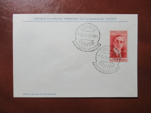 ITALY 1955 ENVELOPE FDC STAMP NO. 788 GIACOMO MATTEOTTI VAL CAT € 40.00