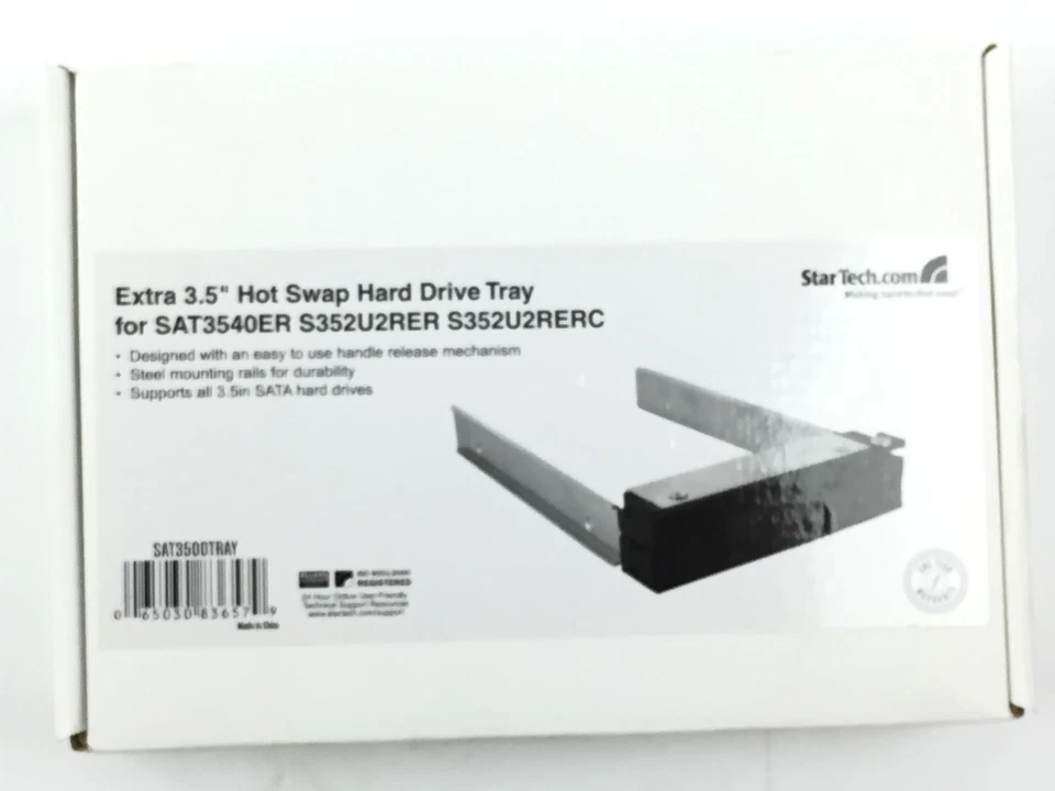 StarTech SAT3500TRAY 3.5" Hot-Swappable SATA HDD Tray Storage Bay Adapter - Image 2 of 3