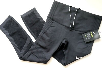 NIKE POWER EPIC LUX DRI FIT KNIT RUNNING TIGHTS BLACK CI9774-010 WOMEN XS  UK