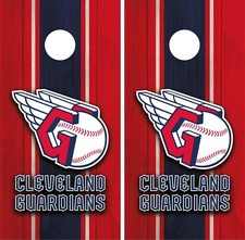 Cleveland Guardians Cornhole Board Vinyl Sticker - Decal Wrap VZ602