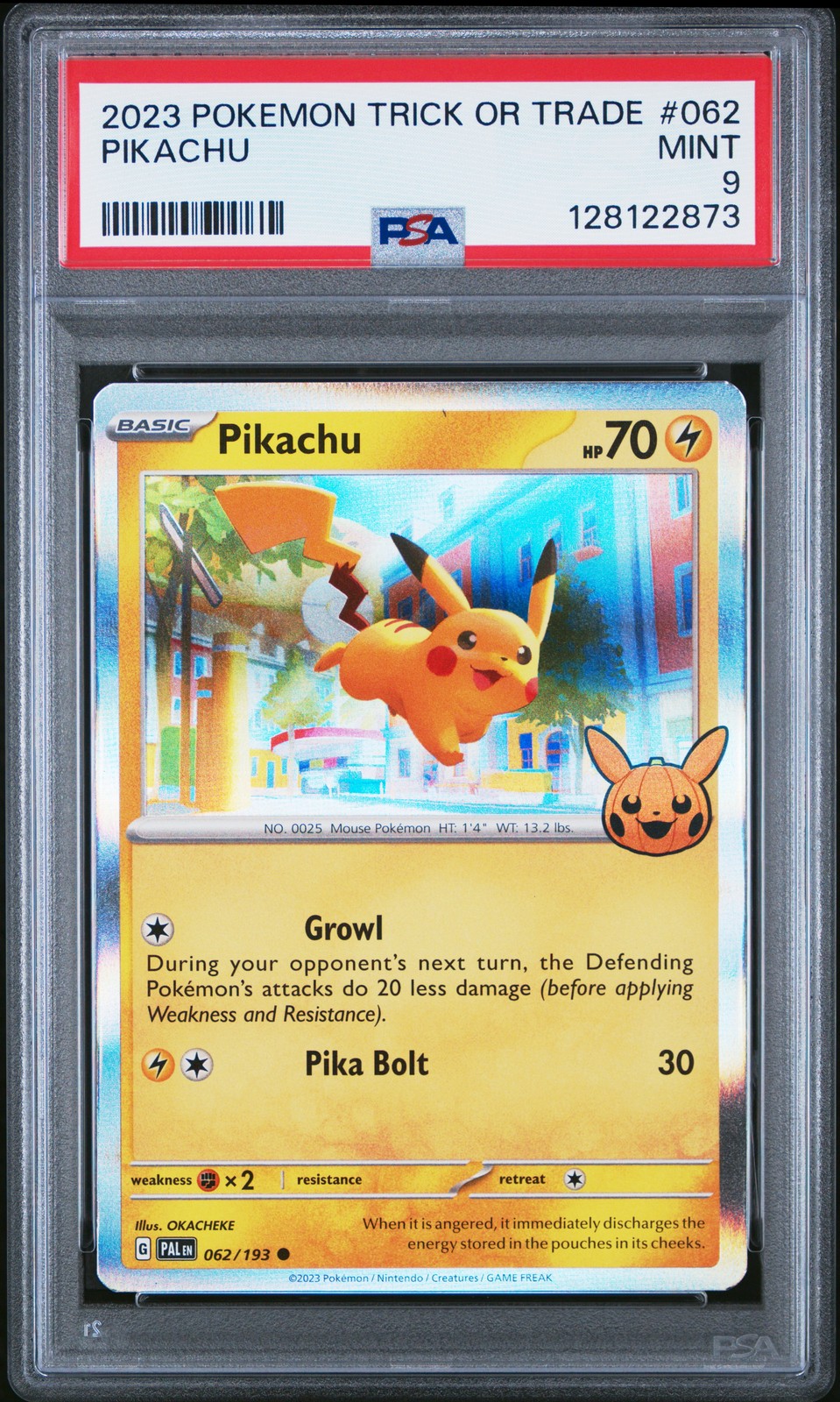 2023 POKEMON TRICK OR TRADE #062 PIKACHU PSA 9