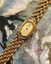 VTG SEIKO Ladies Watch Quartz Y150-5M89 Gold ...