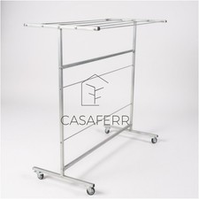 Stendino con Ruote da Esterno - Stendibiancheria per Giardino Veranda Balcone