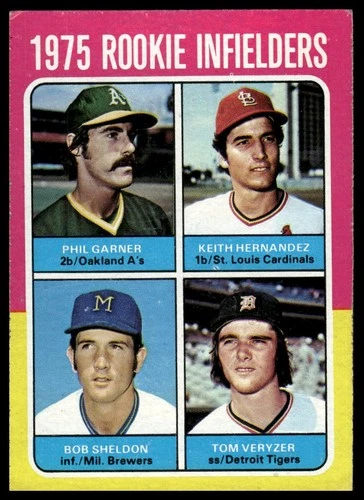 1975 Topps #623 1975 Rookie Infielders (Garner /Hernandez /Sheldon /Veryzer)
