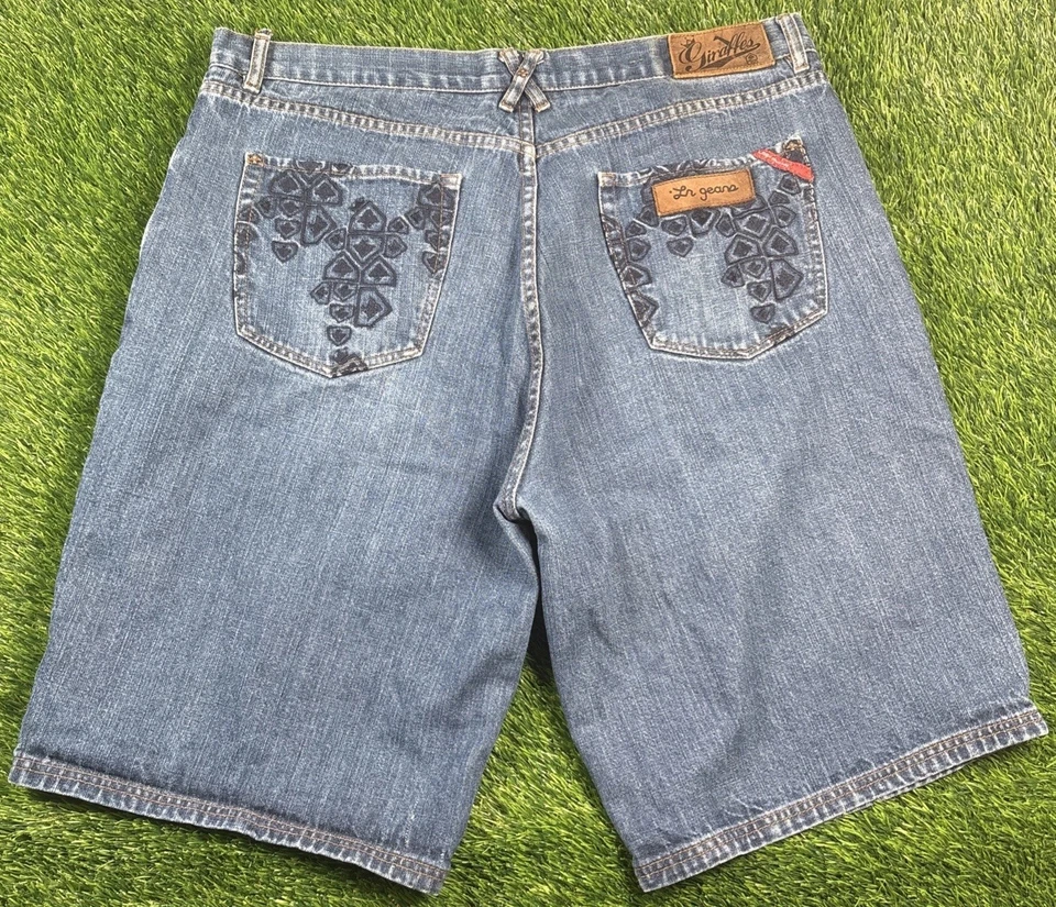 LRG Lifted Research Group Jean Shorts Mens 40 Straight Denim Baggy Jorts Y2K - Image 3 of 4