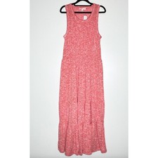 New LOFT Lou & Grey Flecked Tiered Sleeveless Maxi Dress Women's Size Large