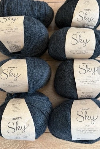 8 x 50g balls of Drops Sky Yarn - product listing photo