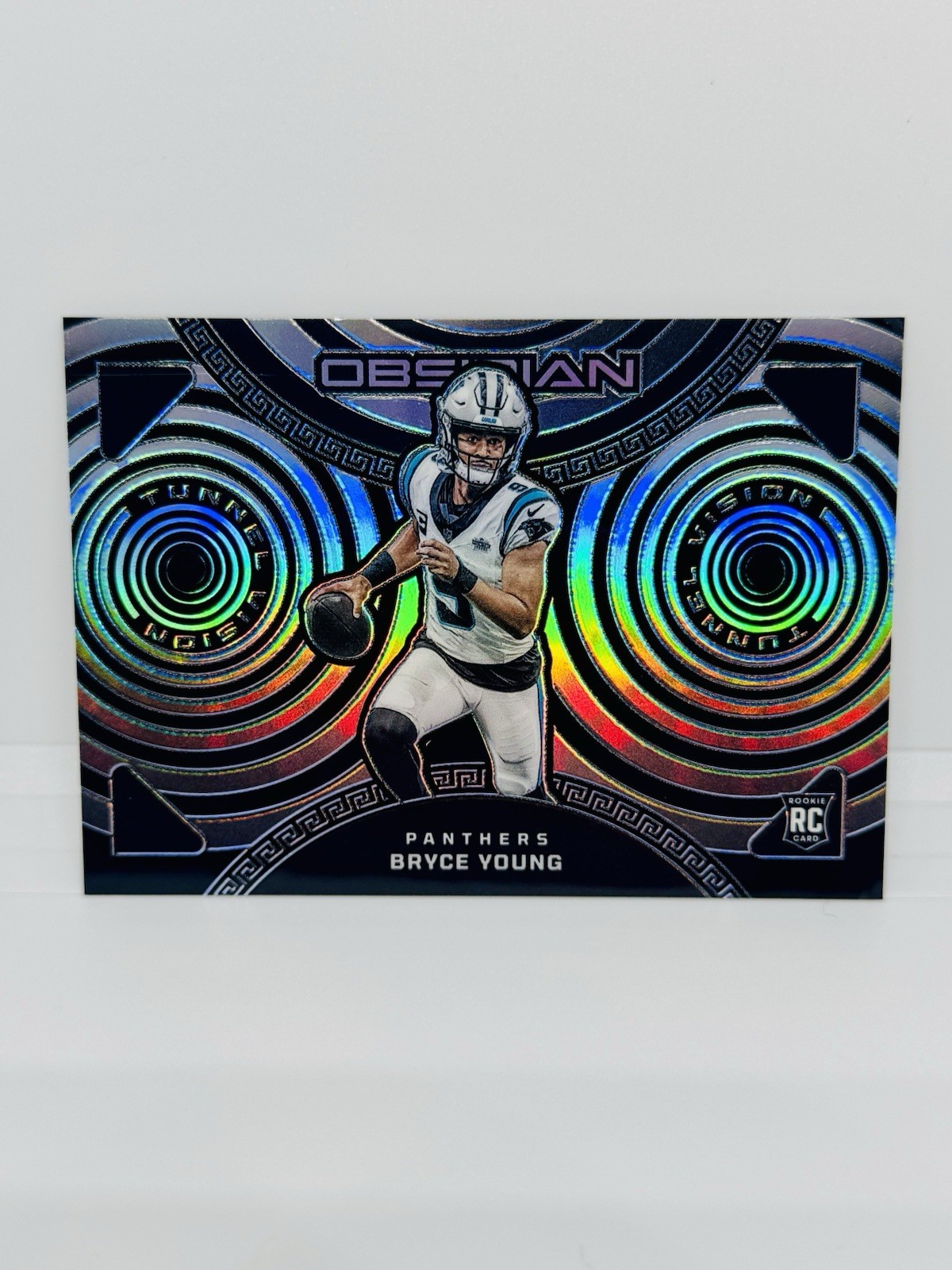 BRYCE YOUNG Rookie 2023 Panini Obsidian Tunnel Vision Silver /135 Panthers RC #1
