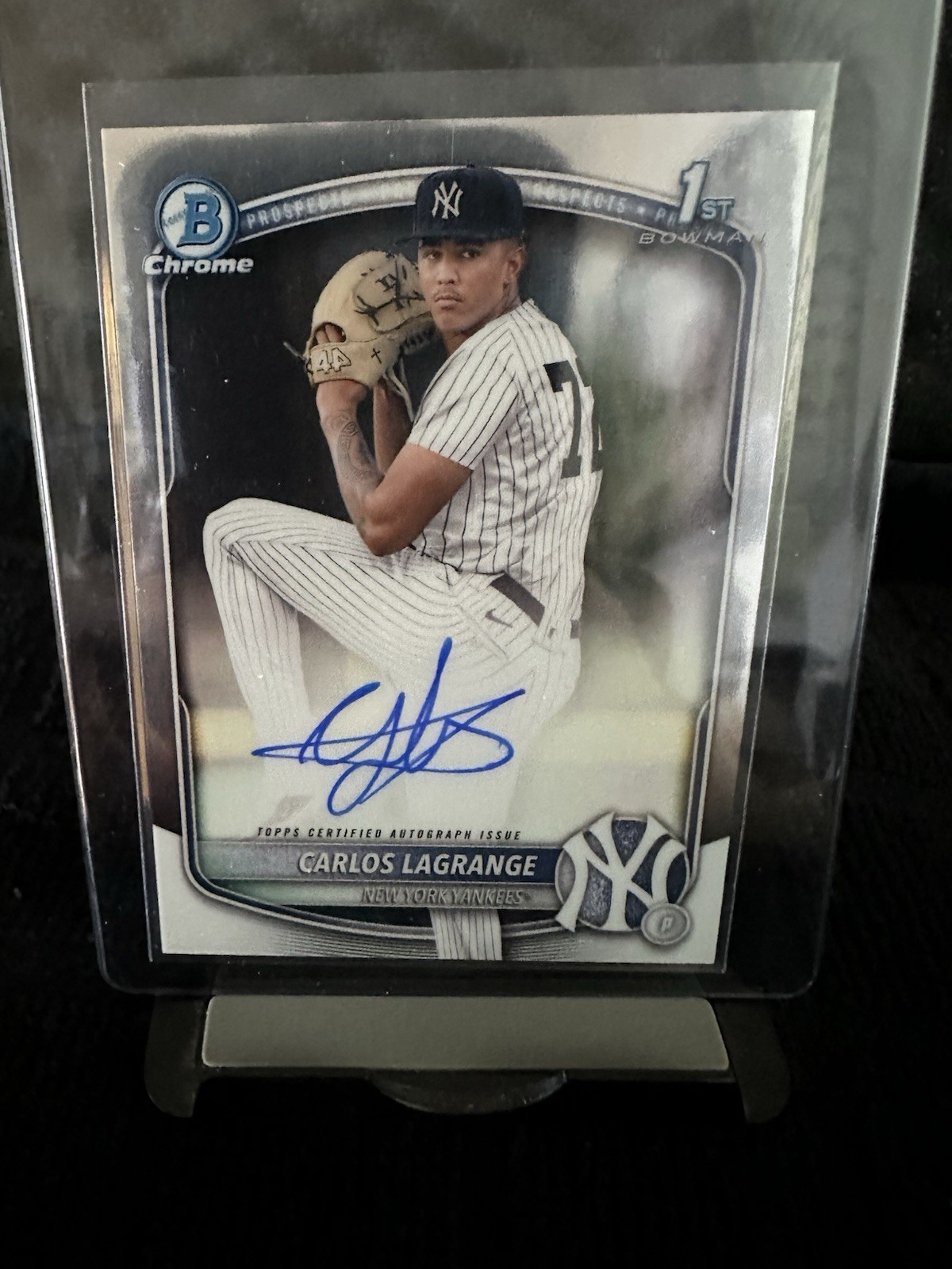 2025 Bowman Chrome Carlos Lagrange 1st Chrome Autograph NY Yankees CPA-CL