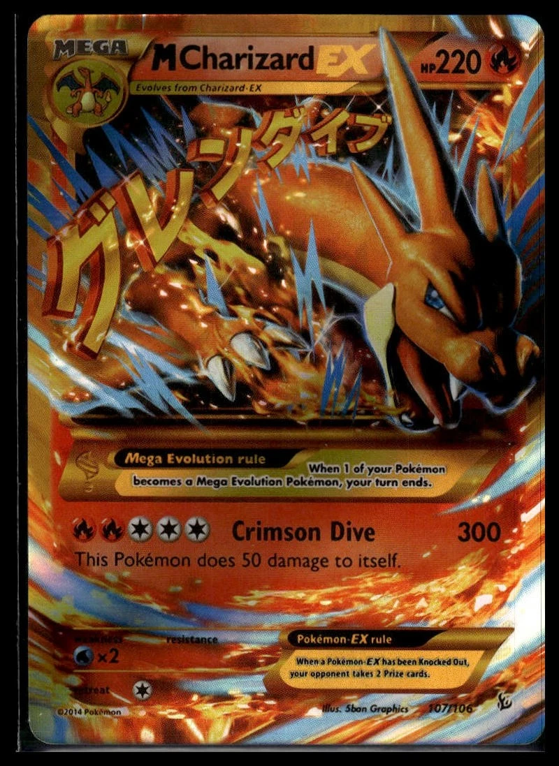 Las mejores ofertas en M Charizard EX 107/106 Flashfire | eBay