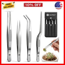 4pcs Garden Tweezers Set - 6.3" Long Plant Tweezers for Succulent, Bonsai  C...