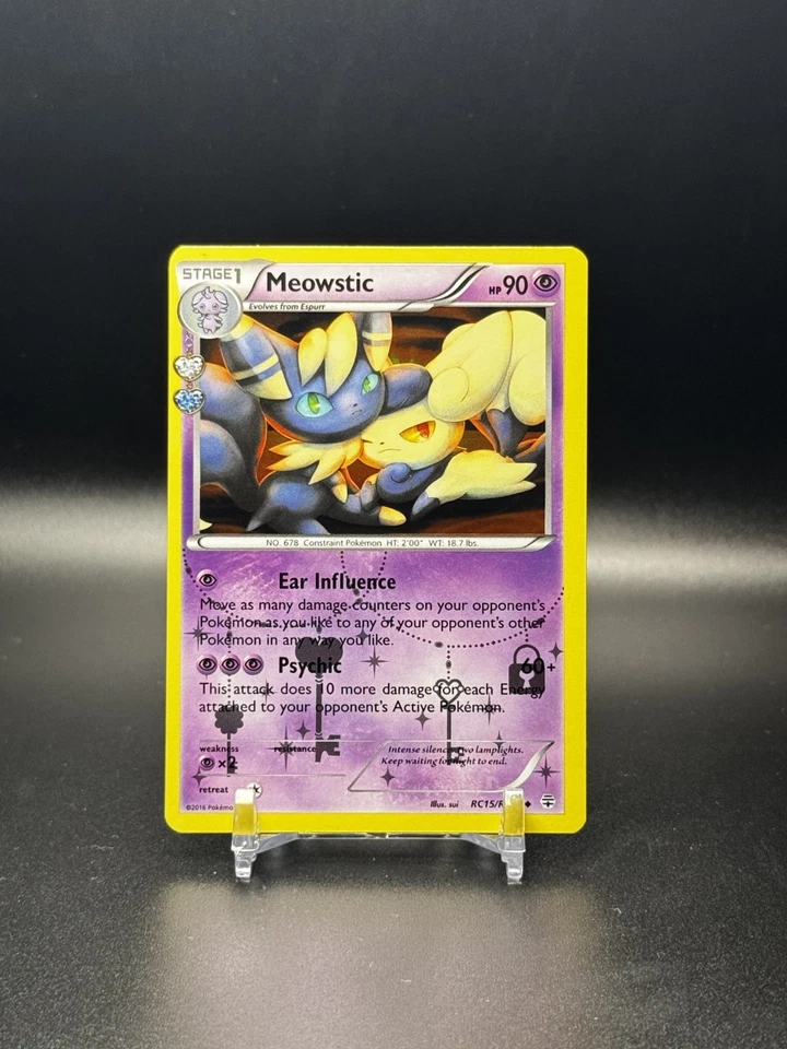 POKEMON XY GENERATIONS RADIANT COLLECTION #RC15 MEOWSTIC HOLO - NM - Image 3 of 4